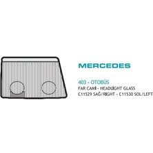 Ayfar Far Camı Mercedes 403 Otobüs Sağ