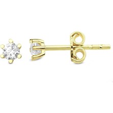 Lilarote 6 Tırnaklı Tektaş Küpe Küçük Boy