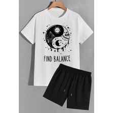 Trendypassion Ying Yang Şort T-Shirt Eşofman Takımı