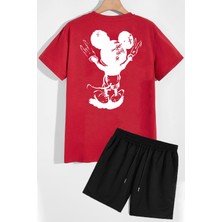 Trendypassion Sırt Baskılı Şort T-Shirt Eşofman Takımı