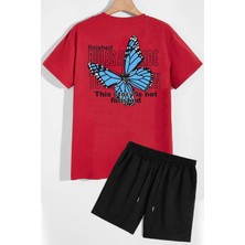 Trendypassion Sırt Baskılı Şort T-Shirt Eşofman Takımı