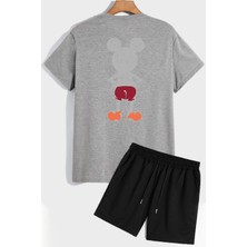 Trendypassion Sırt Baskılı Şort T-Shirt Eşofman Takımı