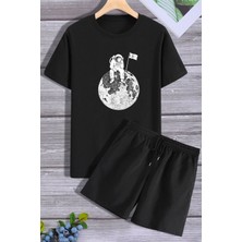 Trendypassion Uzay Temalı Şort T-Shirt Eşofman Takımı