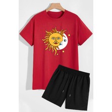 Trendypassion Evren Temalı Şort T-Shirt Eşofman Takımı