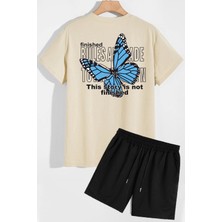 Trendypassion Sırt Baskılı Şort T-Shirt Eşofman Takımı