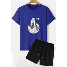 Trendypassion Uzay Temalı Şort T-Shirt Eşofman Takımı