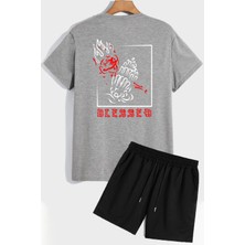 Trendypassion Sırt Baskılı Şort T-Shirt Eşofman Takımı