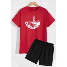 Trendypassion Uzay Temalı Şort T-Shirt Eşofman Takımı
