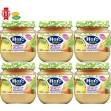 Hero Baby Kavanoz Maması 125GR Armut Ananas Şeftali (6 Lı Set)