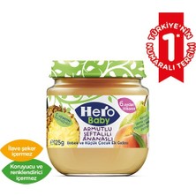 Hero Baby Kavanoz Maması 125GR Armut Ananas Şeftali (6 Lı Set)