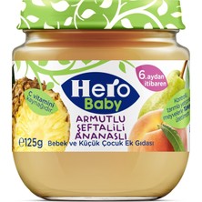 Hero Baby Kavanoz Maması 125GR Armut Ananas Şeftali (6 Lı Set)