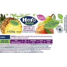 Hero Baby Kavanoz Maması 125GR Armut Ananas Şeftali (6 Lı Set)