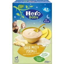 Hero Baby Kaşık Maması 200GR Gece Sütlü Muzlu Pirinçli 4 Lü Set