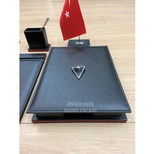 Ömür Ofis Triplex Sümen Takımı - Siyah - Mavi