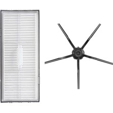 Mija Roborock S7 Maxv + Ultra Uyumlu 2 Parça Yedek Filtre Fırça Seti Siyah