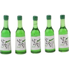 5 Adet Minyatür Shochu Şişeler Modeli Bebek Binası Mutfak Yiyecekleri