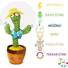 Mucosan Konuşan Dans Eden Kaktüs Işıklı Saksı Peluş Oyuncak Cactus Toy