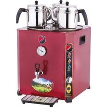 Işıkgaz Sılverınox - Elite Jumbo 36 Lt Kırmızı Çay Makinesi