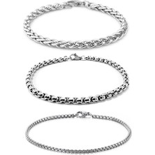 Trend Collection Sarmal, Örme, Kalın Örme, Model Unisex Spor 3'lü Bileklik Set