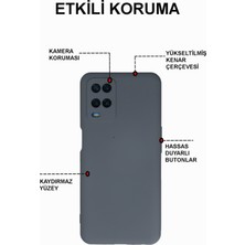 Kzy Oppo A16 Kapak Içi Kadife Kamera Korumalı Lansman Silikon Kılıf - Gri