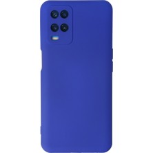 Caseart Oppo A16 Kapak Içi Kadife Kamera Korumalı Lansman Silikon Kılıf - Koyu Mavi