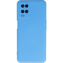 Caseart Oppo A16 Kapak Içi Kadife Kamera Korumalı Lansman Silikon Kılıf - Mavi