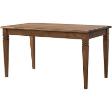 Mobilya Baba Naturel Açık Ceviz Yemek Masası 125CM