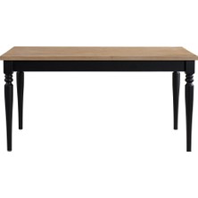 Mobilya Baba Star Siyah Yemek Masası 125CM