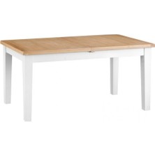 Mobilya Baba White Açılabilir Yemek Masası 160CM