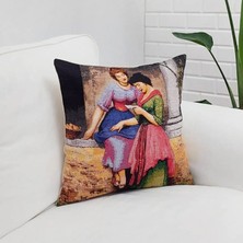 Körfez Kırlent Goblen Dokuma Kırlent Kılıfı 43 x 43 Cm