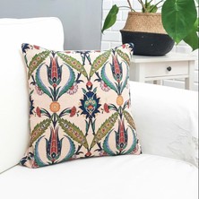 Körfez Kırlent Goblen Dokuma Kırlent Kılıfı Çini Motifli 43 x 43 Cm