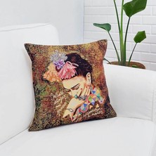 Körfez Kırlent Goblen Dokuma Kırlent Kılıfı 43 x 43 Cm