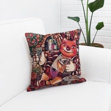 Körfez Kırlent Goblen Dokuma Kırlent Kılıfı 43 x 43 Cm