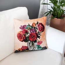 Körfez Kırlent Goblen Dokuma Kırlent Kılıfı Gün Buketi 43 x 43 Cm