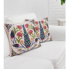 Körfez Kırlent Goblen Dokuma Kırlent Kılıfı 2'li Kombin Set