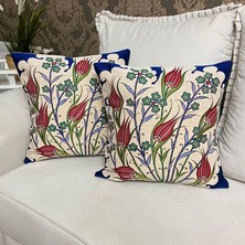 Körfez Kırlent Goblen Dokuma Kırlent Kılıfı 2'li  Karışık Kombin Set