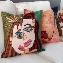 Körfez Kırlent Goblen Dokuma Kırlent Kılıfı 2'li  Karışık Kombin Set