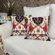 Körfez Kırlent Goblen Dokuma Kırlent Kılıfı 2'li  Karışık Kombin Set