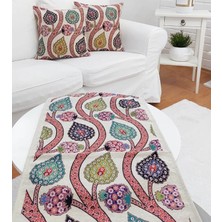 Körfez Kırlent Goblen Dokuma Kırlent Kılıfı ve Runner 2+1 Set