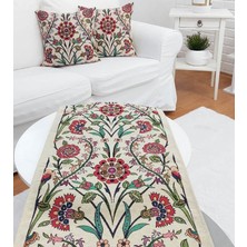 Körfez Kırlent Goblen Dokuma Kırlent Kılıfı ve Runner 2+1 Set