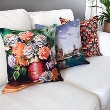 Körfez Kırlent Goblen Dokuma Kırlent Kılıfı 3'lü Karışık Kombin Set