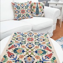 Körfez Kırlent Goblen Dokuma Kırlent Kılıfı ve Runner 2+1 Set