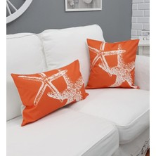 Körfez Kırlent Marin Desen Kırlent Kılıfı 2'li  Kombin Set