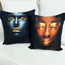 Körfez Kırlent Karışık Desen Kırlent Kılıfı 2'li  Kombin Set