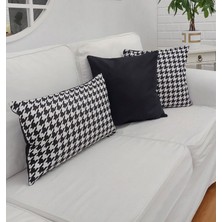 Körfez Kırlent Kaz Ayağı Tay Tüyü Kırlent Kılıfı 3'lü Kombin Set