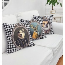 Körfez Kırlent Sevimli Hayvan Figürlü Kırlent Kılıfı 3'lü Kombin Set