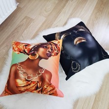 Körfez Kırlent Karışık Desen Kırlent Kılıfı 2'li  Kombin Set