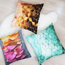 Körfez Kırlent Karışık Desen Kırlent Kılıfı 3'lü Kombin Set