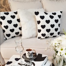 Körfez Kırlent Trend Desen ve Peluşlu Kırlent Kılıfı 3'lü Kombin Set