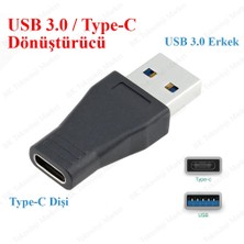 BK Teknoloji USB 3.0 Erkek To USB 3.1 Type-C Dişi Dönüştürücü